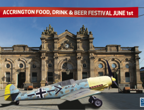 Accrington Food and Drink Festival land a WWII Plane for the Town Square