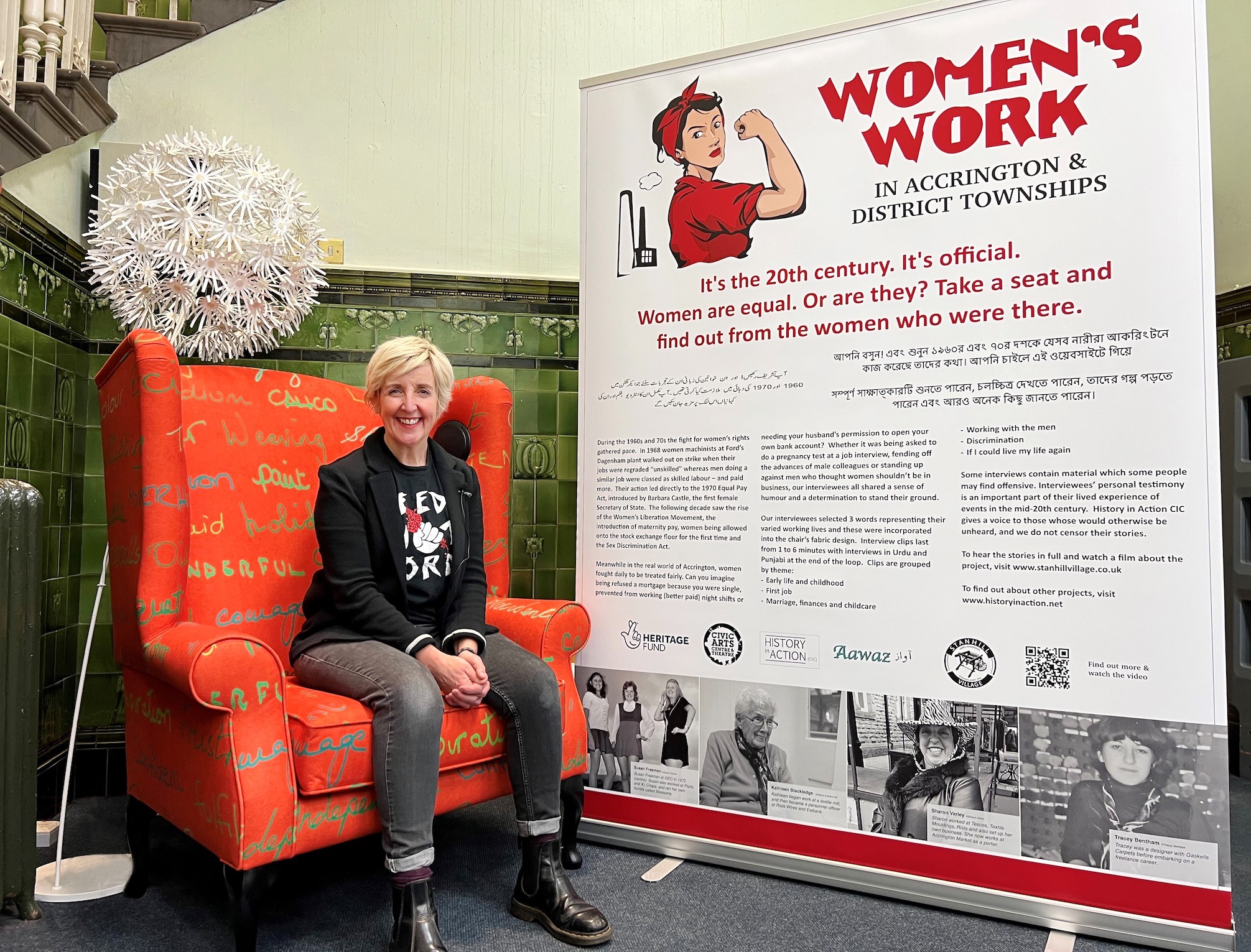 New Talking Chair telling stories of local women installed in Accrington Library