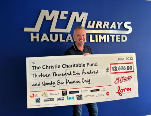 MCMURRAYS HAULAGE FUNDRAISING EVENTS RAISE OVER £13,000 FOR THE CHRISTIE HOSPITAL