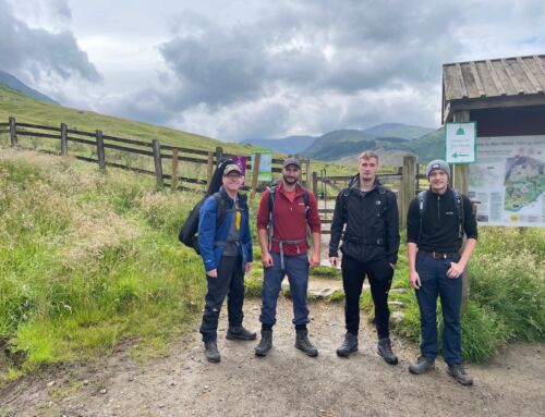 What More UK team summit Ben Nevis as they train for National Three Peaks Challenge for charity.