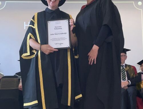 Julie Hesmondhalgh awarded Honorary Fellowship at Accrington Town Hall!