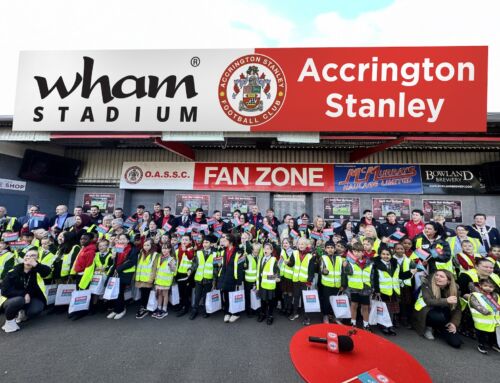 Accrington Stanley celebrates 10,000th FREE shirt milestone at annual giveaway with Lord-Lieutenant of Lancashire