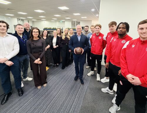 Accrington Stanley stars visit stand sponsors Farleys Soliticors at flagship office