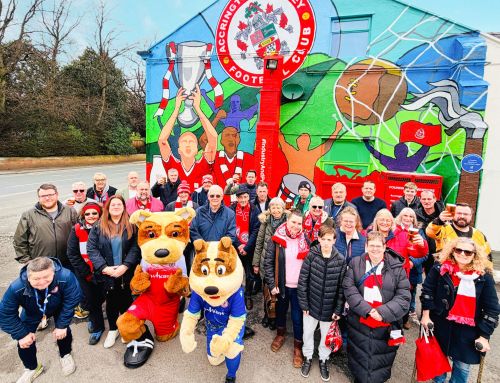 Brand new mural unveiled in Accrington celebrating football club and town heritage