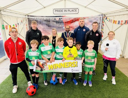 Football celebration scores big success in Accrington Town Centre