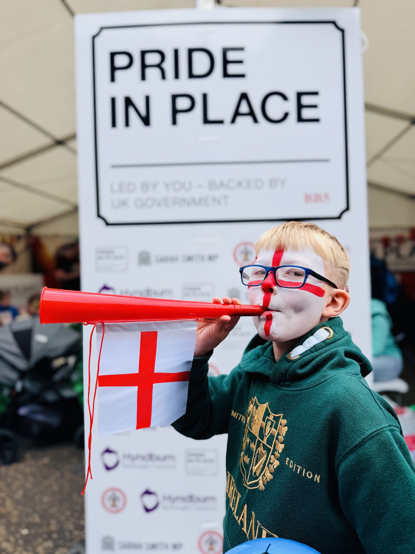 There will be free football horns for the first 150 children to complete the flag trail