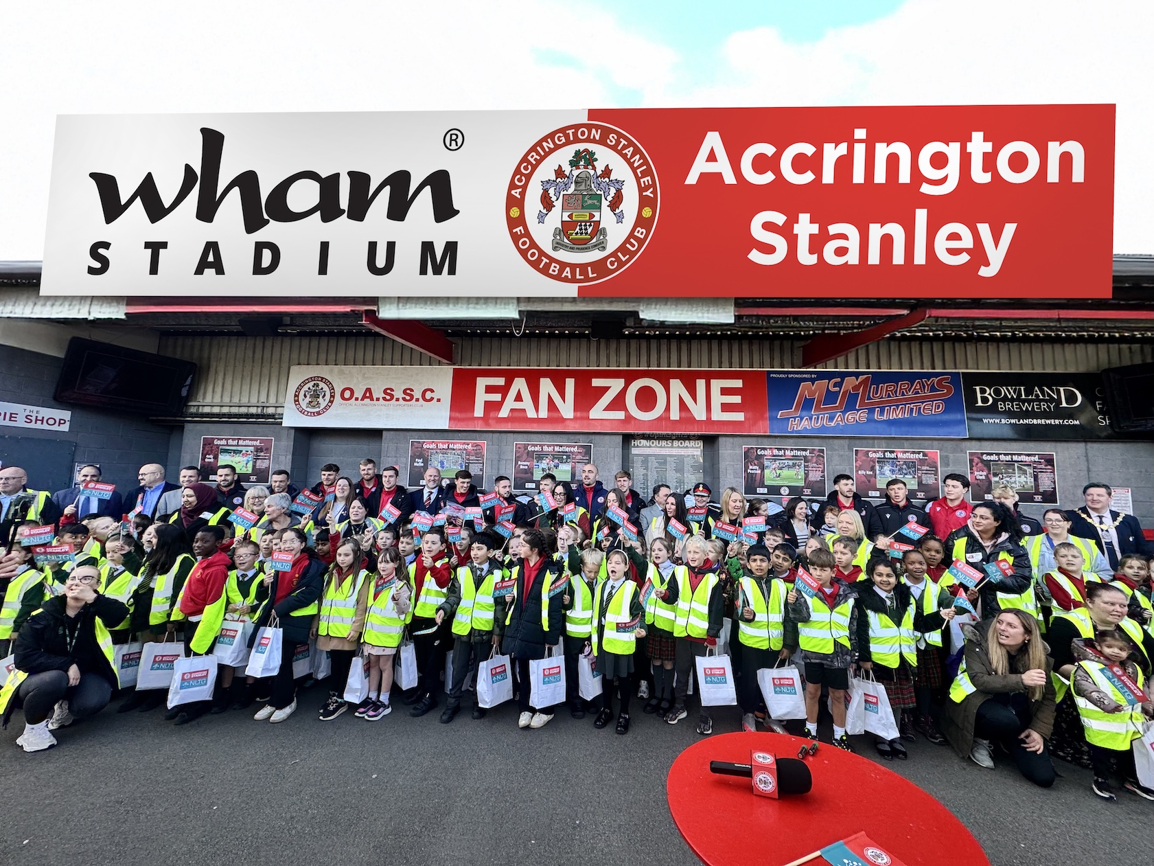 The Year 3 children will get to meet the Accrington Stanley first team squad in the fan zone